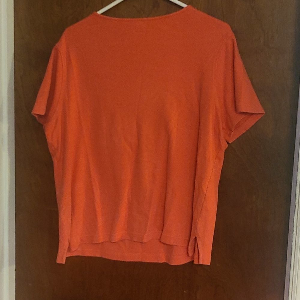 Large Classic Elements Short Sleeve Orange Top - Picture 4 of 4